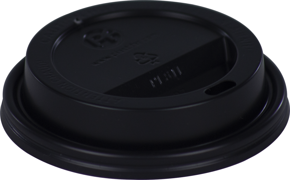 8oz BLACK DOME LID FOR HOT DRINKS – Plastifar