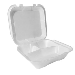 9X9 3C LG FOAM HINGED CONTAINER (12083)