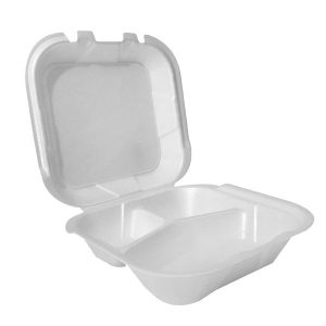 8X8 3C MED FOAM HINGED CONTAINER (12085)