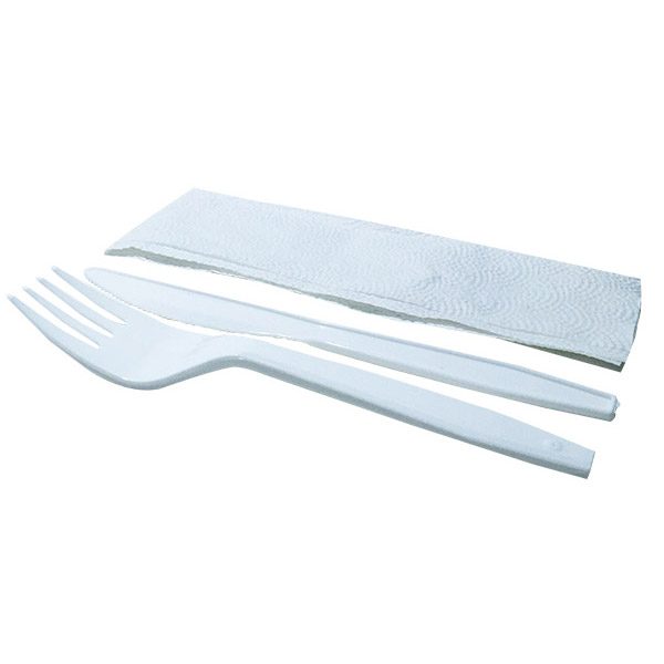 CUTLERY COMBO  - FORK + KNIFE + NAPKIN