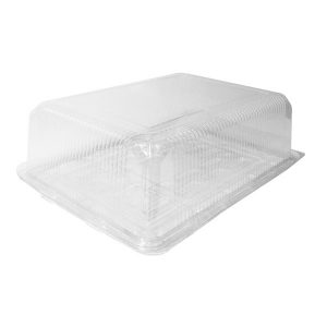 5" PS FLUTED DOME - 1/4 SHEET CAKE W/CLEAR BASE