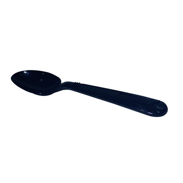 HW PP BLACK PLASTIC SPOON