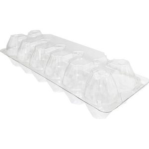CLEAR PET 12-EGG TRAY