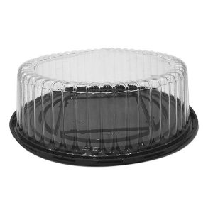 3.5" FLUTED DOME FOR 9" CAKE W/BLACK BASE