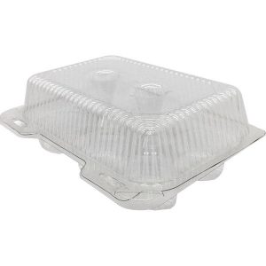 CLEAR PET 6-MUFFINS HIGH DOME TRAY