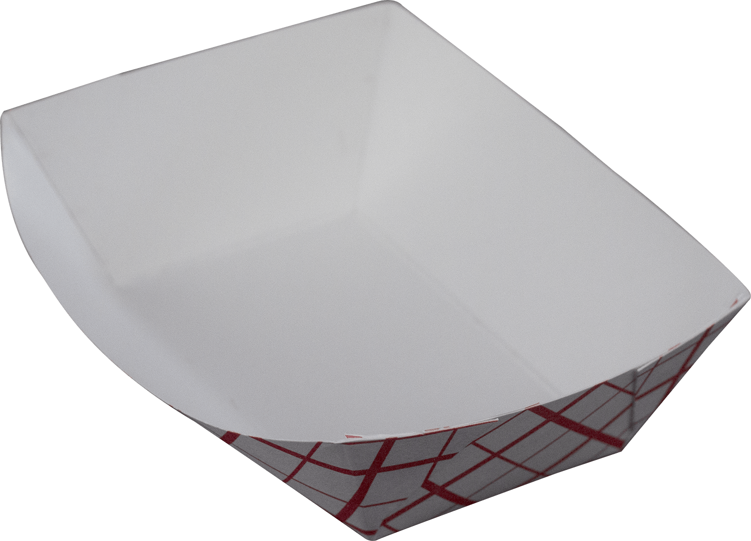 1lb Red Check Paper Food Tray BIONATURE