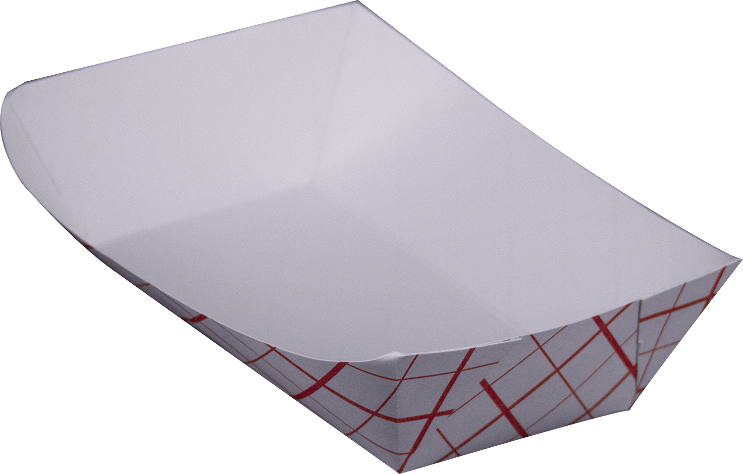 5lb Red Check Paper Food Tray BIONATURE