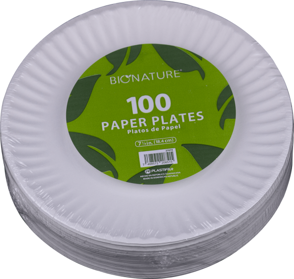 6" Uncoated Paper Plate BIONATURE