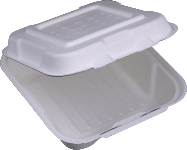 9X9 1C-COMPOSTABLE HINGED LID CONTAINER