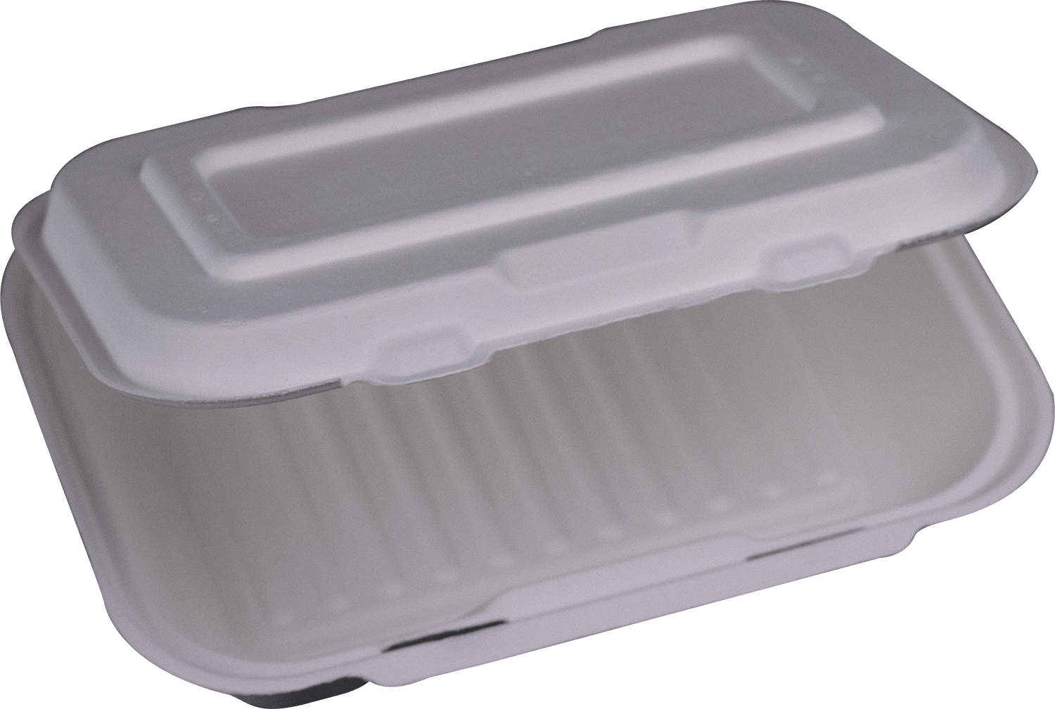 9X6 1C-COMPOSTABLE HINGED LID CONTAINER