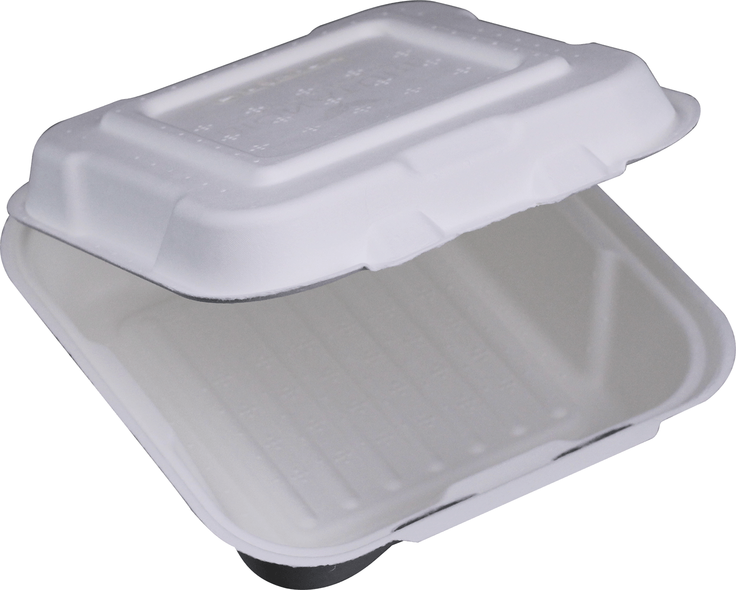 8X8 1C-COMPOSTABLE HINGED LID CONTAINER (EP240) 4/50 CA