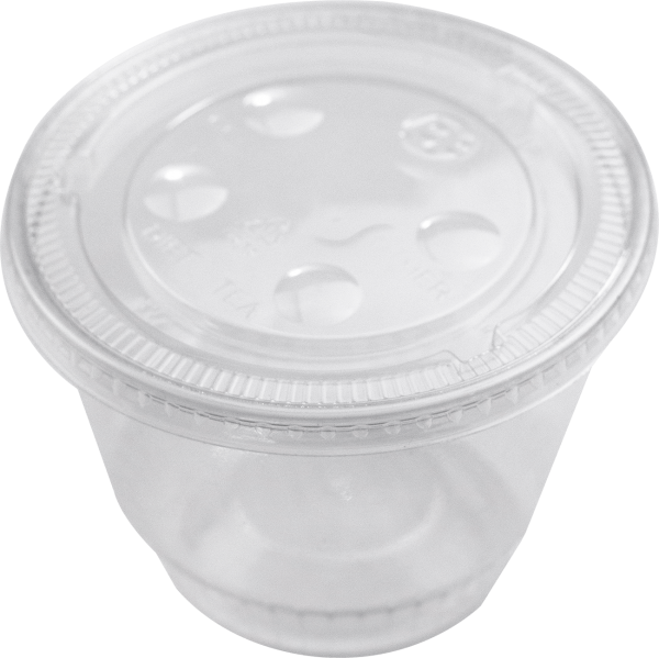 PET NON-VENTED LID FOR 9R, 12, 16oz CUPS