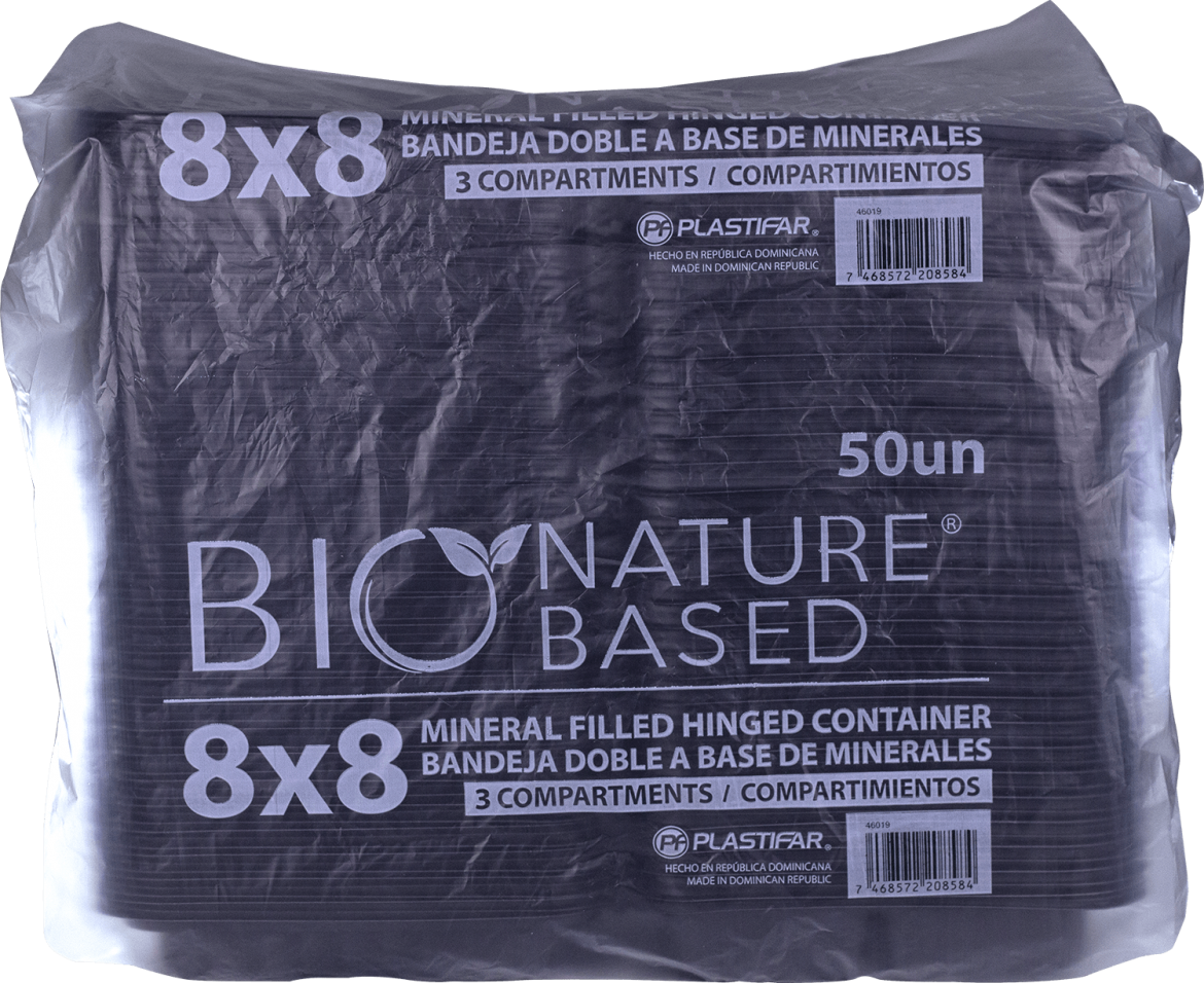 Bandeja Bio 8x8 Mfpp C D Negra Plastifar