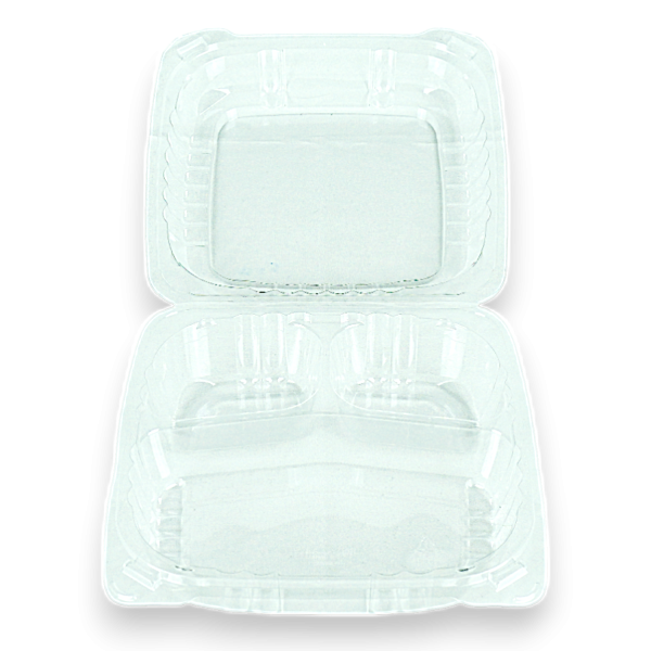 Bandeja PET 8X8  Con 3 Divisiones (PET88C3) 2/125 Caja - Image 2